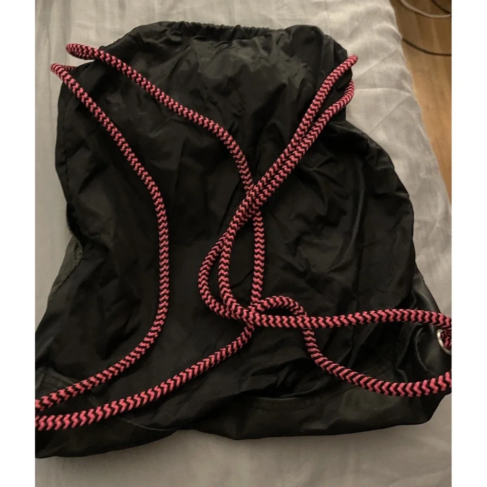 Nike Cinch Bag backpack Hot Pink, Grey, Black Drawstring Zip pocket Adjustable